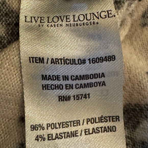 LIVE LOVE LOUNGE Karen Neuburger Animal Print Pajamas Set Size XL - Picture 6 of 11